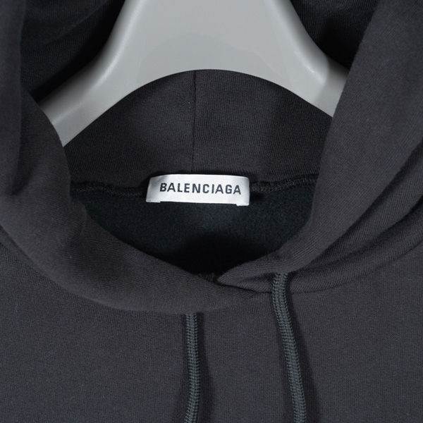 バレンシアガ パーカー コピー フーディー バックロゴ ブラック518250 TAV50 1000