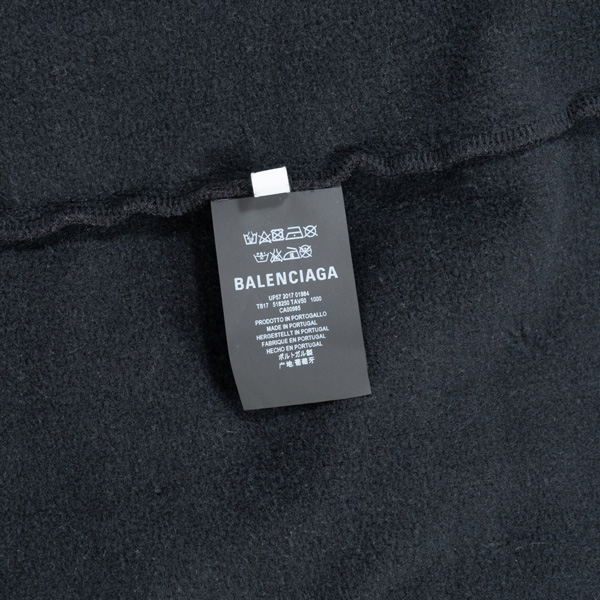 バレンシアガ パーカー コピー フーディー バックロゴ ブラック518250 TAV50 1000