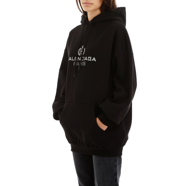 バレンシアガ パーカー コピー バレンシアガ コントラスト ロゴ フーディ