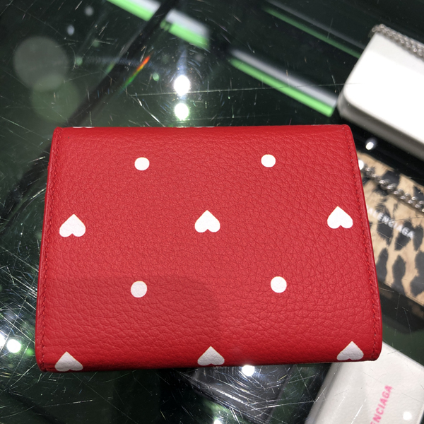 2020年人気新作 バレンシアガ バレンシアガコピー財布 Papier Comp Wallet ペーパー コンパクト ウォレット ハート プリント