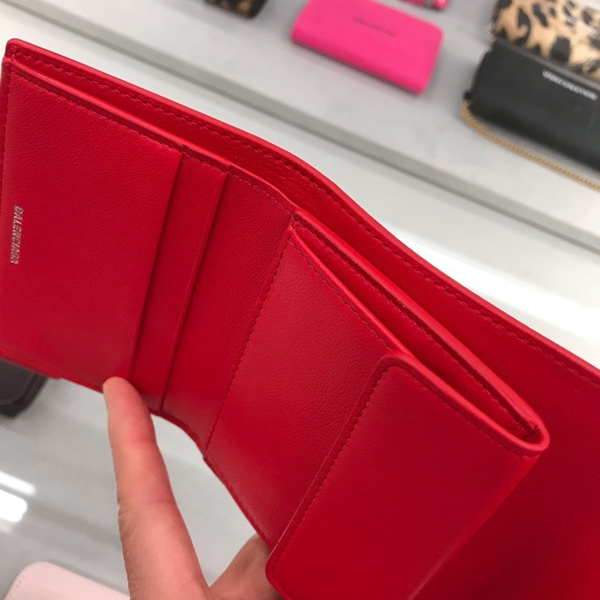 2020年人気新作 バレンシアガ バレンシアガコピー財布 Papier Comp Wallet ペーパー コンパクト ウォレット ハート プリント
